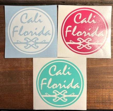 CaliFlorida Circle Surf Sticker