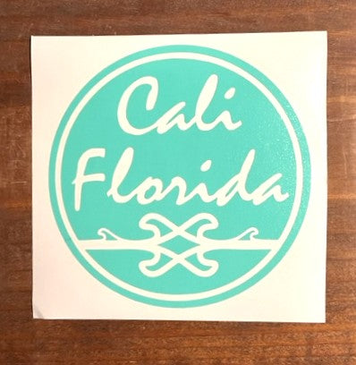 CaliFlorida Circle Surf Sticker