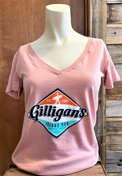 Ladies' Retro Badge V-Neck Tee